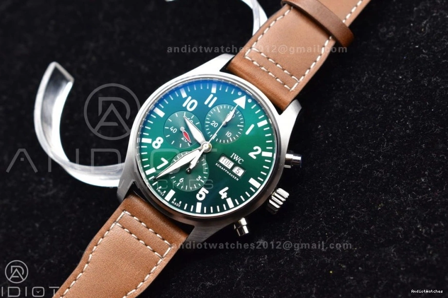 Pilot Dial Functional Edition Best ZF IW377726 Brown V A7750 1:1 Leather on 1001 Strap Green Chronograph 1029